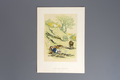 'Gravures sur Bois de la Chine Nouvelle': 40 woodcuts, dated 1956, and 'Baishi Lao Ren Hua Ce': 7 woodblock prints after Qi Baishi, Rong Bao Zhai 荣宝斋 studio, 20th C.