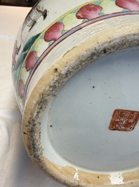 A Chinese famille rose 'Warriors' vase, Xuande mark, 19th C.
