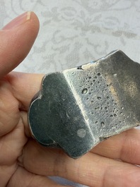 Two Chinese silver "Pai Fang 牌坊" sycee ingots, Yunnan mint, Zhang Tongchang 張同昌 and Chen Yuanchang 陳元昌 marks, 19th C.