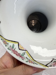A fine Chinese famille rose vase with figural design, Yongzheng