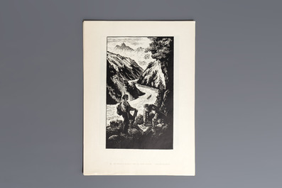 'Gravures sur Bois de la Chine Nouvelle': 40 woodcuts, dated 1956, and 'Baishi Lao Ren Hua Ce': 7 woodblock prints after Qi Baishi, Rong Bao Zhai 荣宝斋 studio, 20th C.