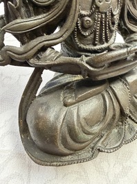 A Chinese bronze figure of Bodhisattva, Ming
