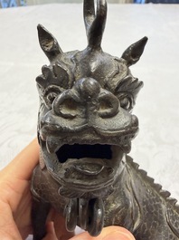A Chinese bronze 'Qilin' censer, Ming