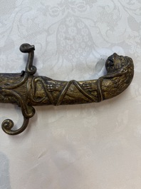 An Austrian gilt court sabre with Nemean lion-head hilt, signed Fischer, 19th C.