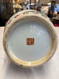A Chinese famille rose 'Warriors' vase, Xuande mark, 19th C.