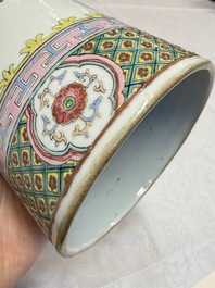 A Chinese famille rose 'Warriors' vase, Xuande mark, 19th C.