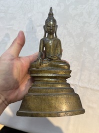 An inscribed Burmese bronze Buddha, Tai Yai, 19th C.