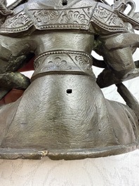 A Chinese bronze figure of Bodhisattva, Ming