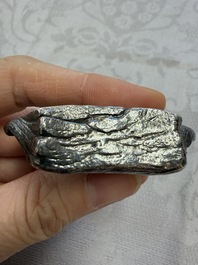 Two Chinese silver "Pai Fang 牌坊" sycee ingots, Yunnan mint, Zhang Tongchang 張同昌 and Chen Yuanchang 陳元昌 marks, 19th C.