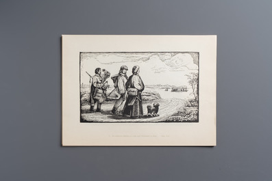 'Gravures sur Bois de la Chine Nouvelle': 40 woodcuts, dated 1956, and 'Baishi Lao Ren Hua Ce': 7 woodblock prints after Qi Baishi, Rong Bao Zhai 荣宝斋 studio, 20th C.