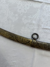 An Austrian gilt court sabre with Nemean lion-head hilt, signed Fischer, 19th C.