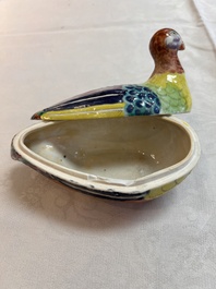 A rare Chinese famille rose hen pheasant tureen and cover, Qianlong