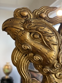 An exceptional Vietnamese gilt-lacquered wood and ivory 'Dragon and Phoenix' throne-shaped altar, 18/19th C.