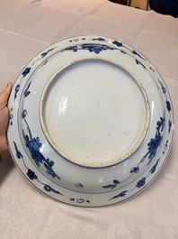 A Chinese blue and white 'Grape' dish, Jiajing