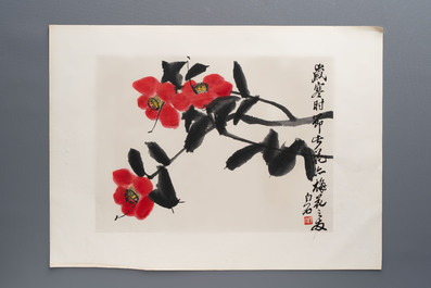 'Gravures sur Bois de la Chine Nouvelle': 40 woodcuts, dated 1956, and 'Baishi Lao Ren Hua Ce': 7 woodblock prints after Qi Baishi, Rong Bao Zhai 荣宝斋 studio, 20th C.