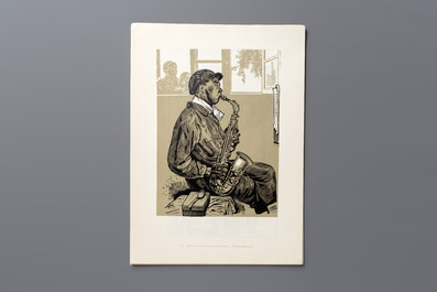 'Gravures sur Bois de la Chine Nouvelle': 40 woodcuts, dated 1956, and 'Baishi Lao Ren Hua Ce': 7 woodblock prints after Qi Baishi, Rong Bao Zhai 荣宝斋 studio, 20th C.