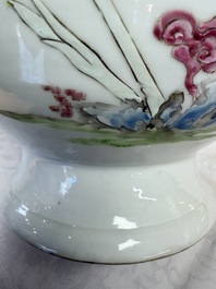 A fine Chinese famille rose vase with figural design, Yongzheng