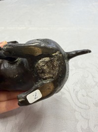 A Chinese bronze 'Qilin' censer, Ming