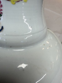 A fine Chinese famille rose vase with figural design, Yongzheng