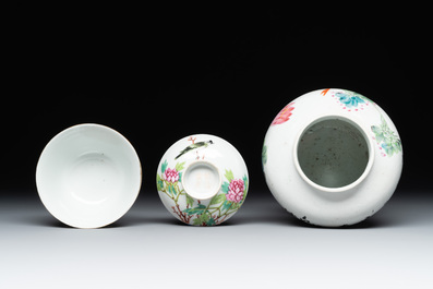 Nine Chinese famille rose wares, 19/20th C.