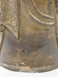 A Chinese bronze figure of Buddha, Ming