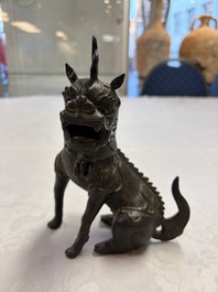 A Chinese bronze 'Qilin' censer, Ming