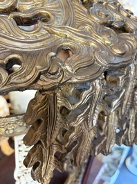 An exceptional Vietnamese gilt-lacquered wood and ivory 'Dragon and Phoenix' throne-shaped altar, 18/19th C.