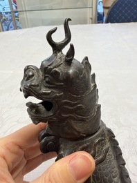 A Chinese bronze 'Qilin' censer, Ming