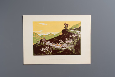 'Gravures sur Bois de la Chine Nouvelle': 40 woodcuts, dated 1956, and 'Baishi Lao Ren Hua Ce': 7 woodblock prints after Qi Baishi, Rong Bao Zhai 荣宝斋 studio, 20th C.