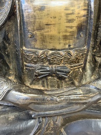 A Chinese bronze figure of Buddha, Ming