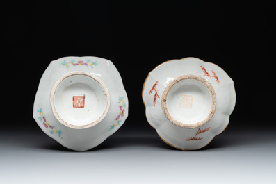 Nine Chinese famille rose wares, 19/20th C.