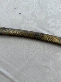 An Austrian gilt court sabre with Nemean lion-head hilt, signed Fischer, 19th C.