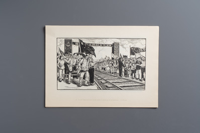 'Gravures sur Bois de la Chine Nouvelle': 40 woodcuts, dated 1956, and 'Baishi Lao Ren Hua Ce': 7 woodblock prints after Qi Baishi, Rong Bao Zhai 荣宝斋 studio, 20th C.