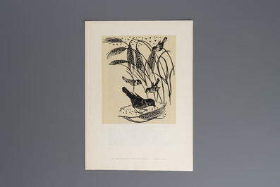 'Gravures sur Bois de la Chine Nouvelle': 40 woodcuts, dated 1956, and 'Baishi Lao Ren Hua Ce': 7 woodblock prints after Qi Baishi, Rong Bao Zhai 荣宝斋 studio, 20th C.