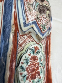 A rare Chinese wucai figure of a dignitary, late Ming/Transitional period