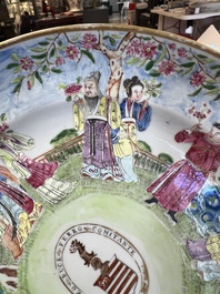 A Chinese Canton famille rose armorial plate with the arms of Caulfeild, Daoguang, ca. 1825