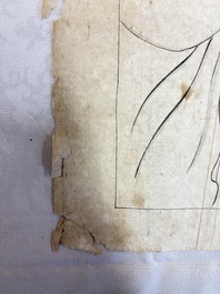 Chinese school: 11 erotic paintings, ink and colour on paper, dated 1904