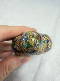 A collection of 12 Chinese cloisonn&eacute; snuff bottles with floral design, 19/20th C.