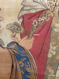 Cai Xian 蔡銑 (1897-1960): 'Playful Monkeys', ink and colour on paper, dated 1925