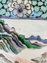 A Chinese famille verte 'Phoenix and Mountainous Landscape' jardini&egrave;re, 19th C.