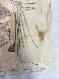 Chinese school: 11 erotic paintings, ink and colour on paper, dated 1904