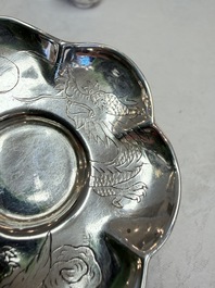 A collection of 11 Chinese silver wares, various marks, 19/20th C.