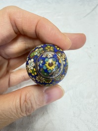 A collection of 12 Chinese cloisonn&eacute; snuff bottles with floral design, 19/20th C.
