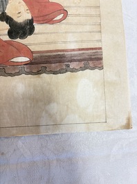 Chinese school: 11 erotic paintings, ink and colour on paper, dated 1904