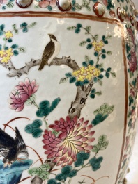 A Chinese famille rose 'Phoenix and Magpies' garden seat, 19th C.