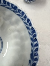 17 Chinese blue and white cups and 22 saucers, Kangxi/Yongzheng