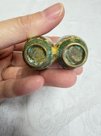 A collection of 12 Chinese cloisonn&eacute; snuff bottles with floral design, 19/20th C.