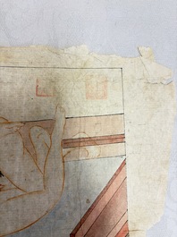 Chinese school: 11 erotic paintings, ink and colour on paper, dated 1904