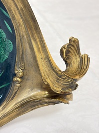 A massive pair of gilt-bronze-mounted famille noire style vases, Samson, Paris, 19th C.