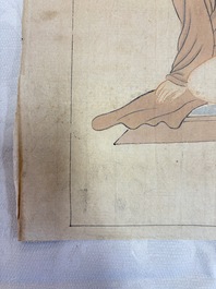 Chinese school: 11 erotic paintings, ink and colour on paper, dated 1904